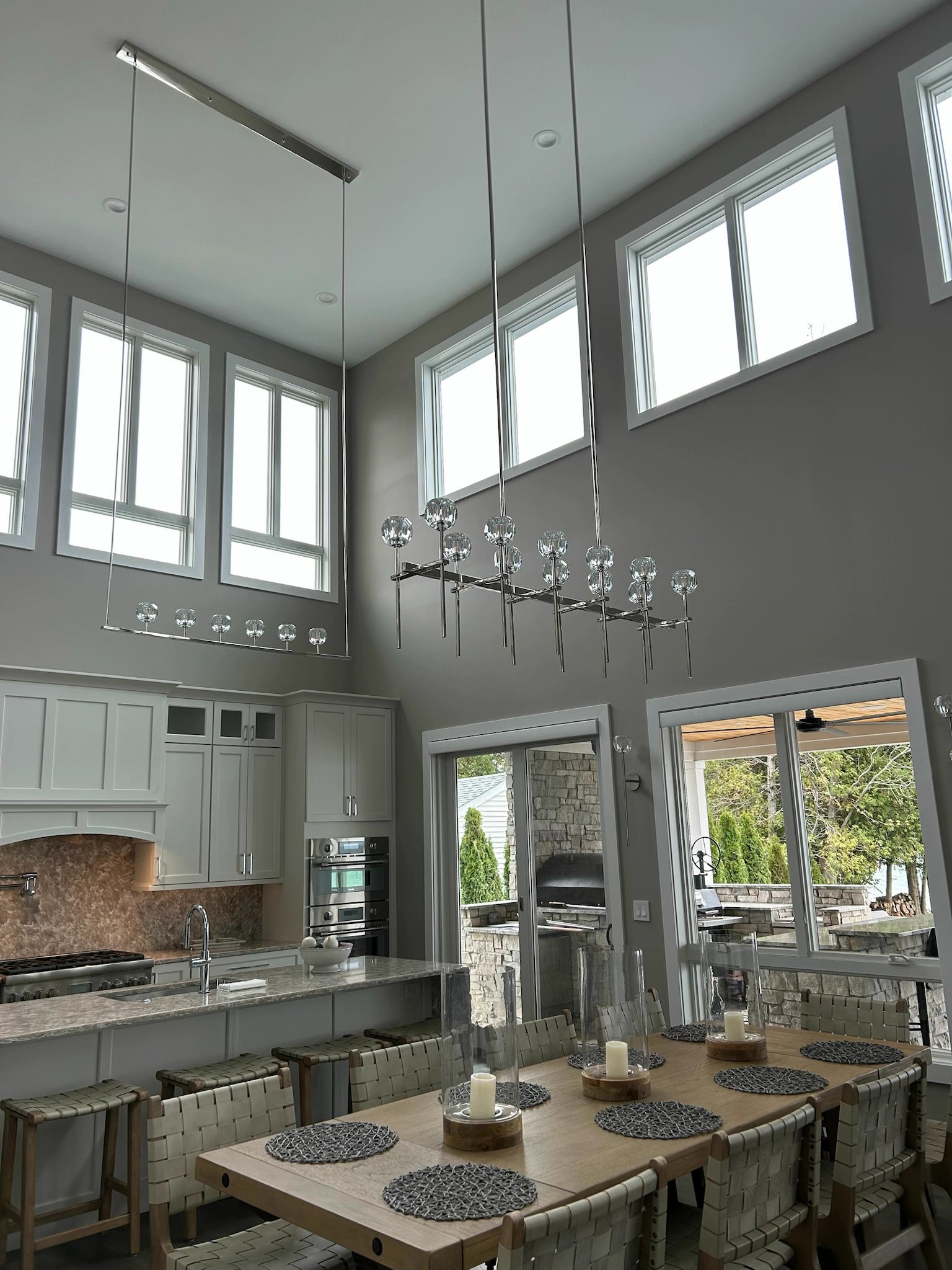 Bille De Crystal Round Cluster Chandelier 60”-Vancei