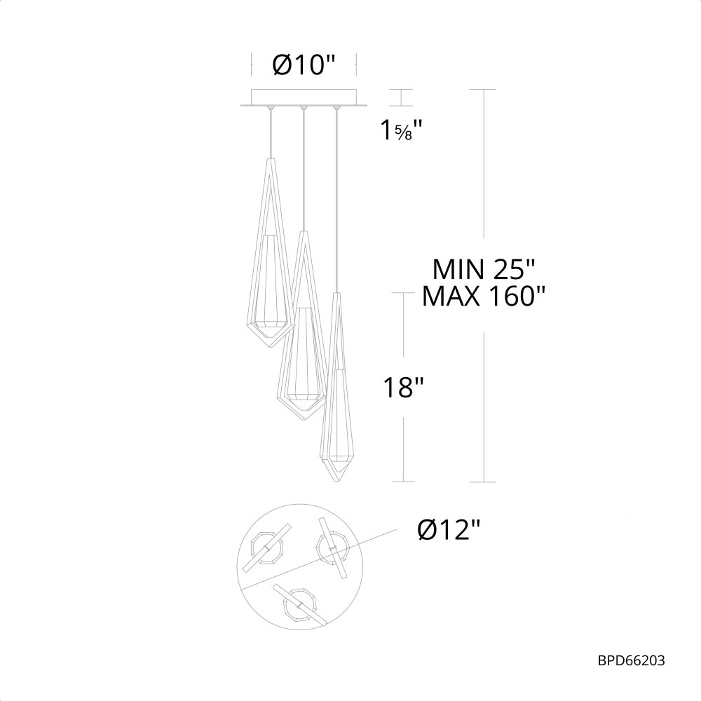 Devotion Pendant 3 Light-Vancei