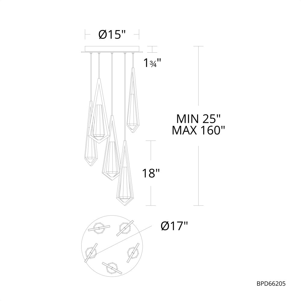 Devotion Round Chandelier 5 Light-Vancei