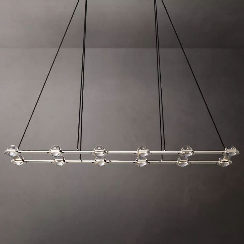 Cosmos Crystal Ball Rectangular Chandelier 72"-Vancei