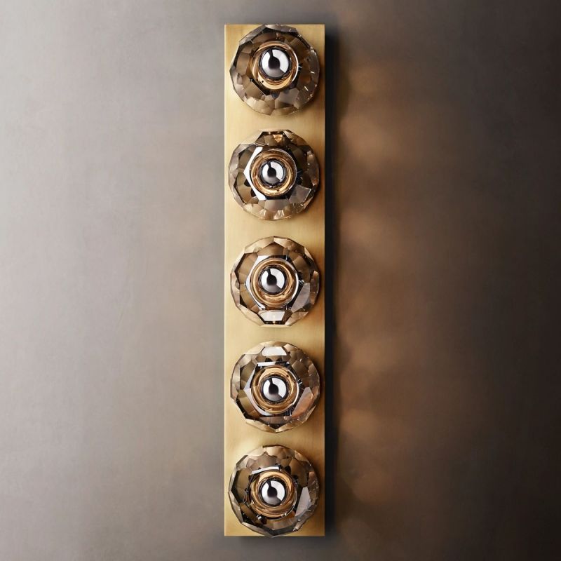 Balle Smoke Glass Linear Long Wall Sconce-Vancei