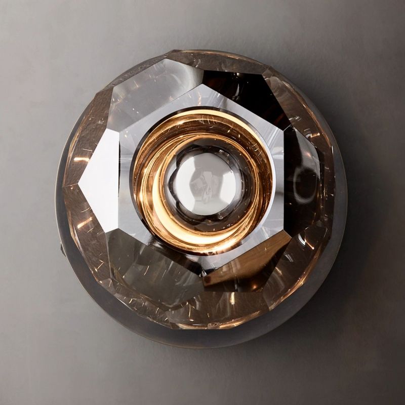 Balle Smoke Glass Petite Wall Sconce-Vancei