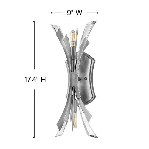Bergamots  2 Lights Wall Sconce-Vancei