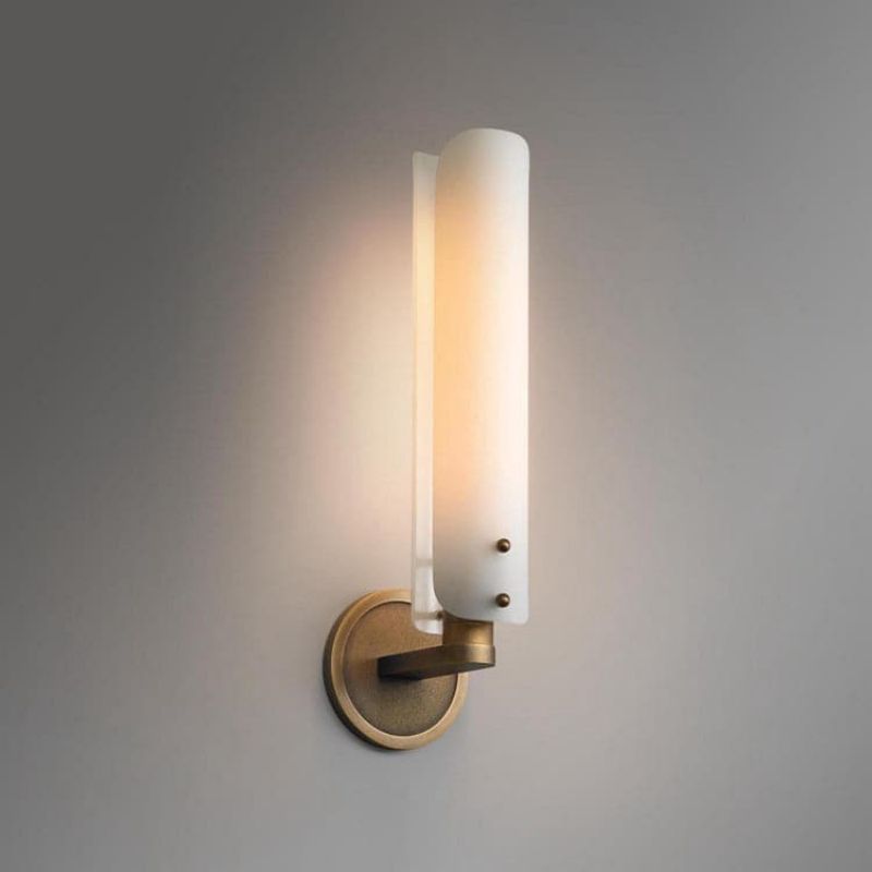 Beryl Single Layer White Glass Wall Light-Vancei