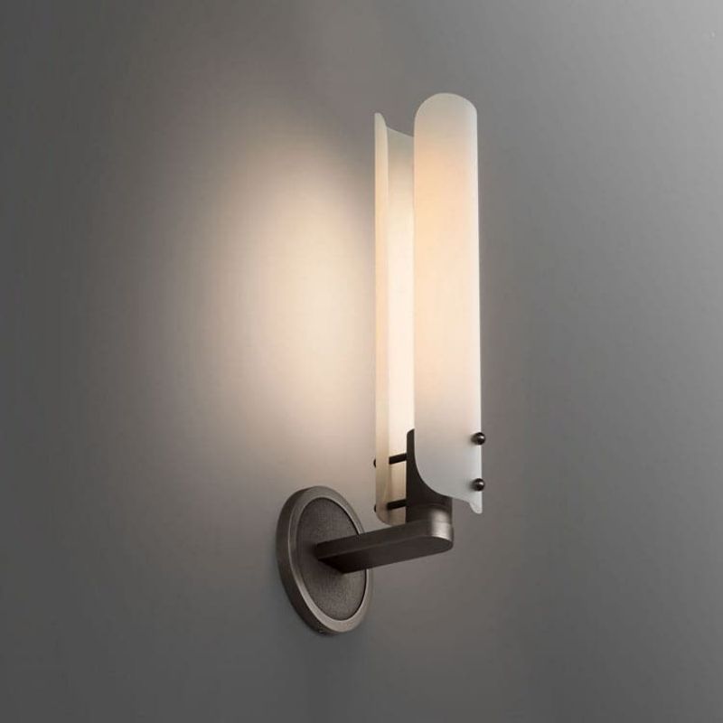 Beryl Single Layer White Glass Wall Light-Vancei