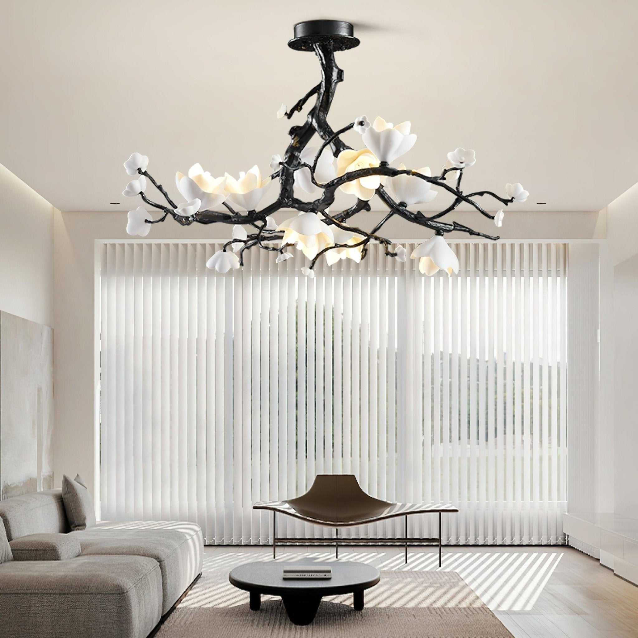 Aura Flora Black Copper Tree Chandelier