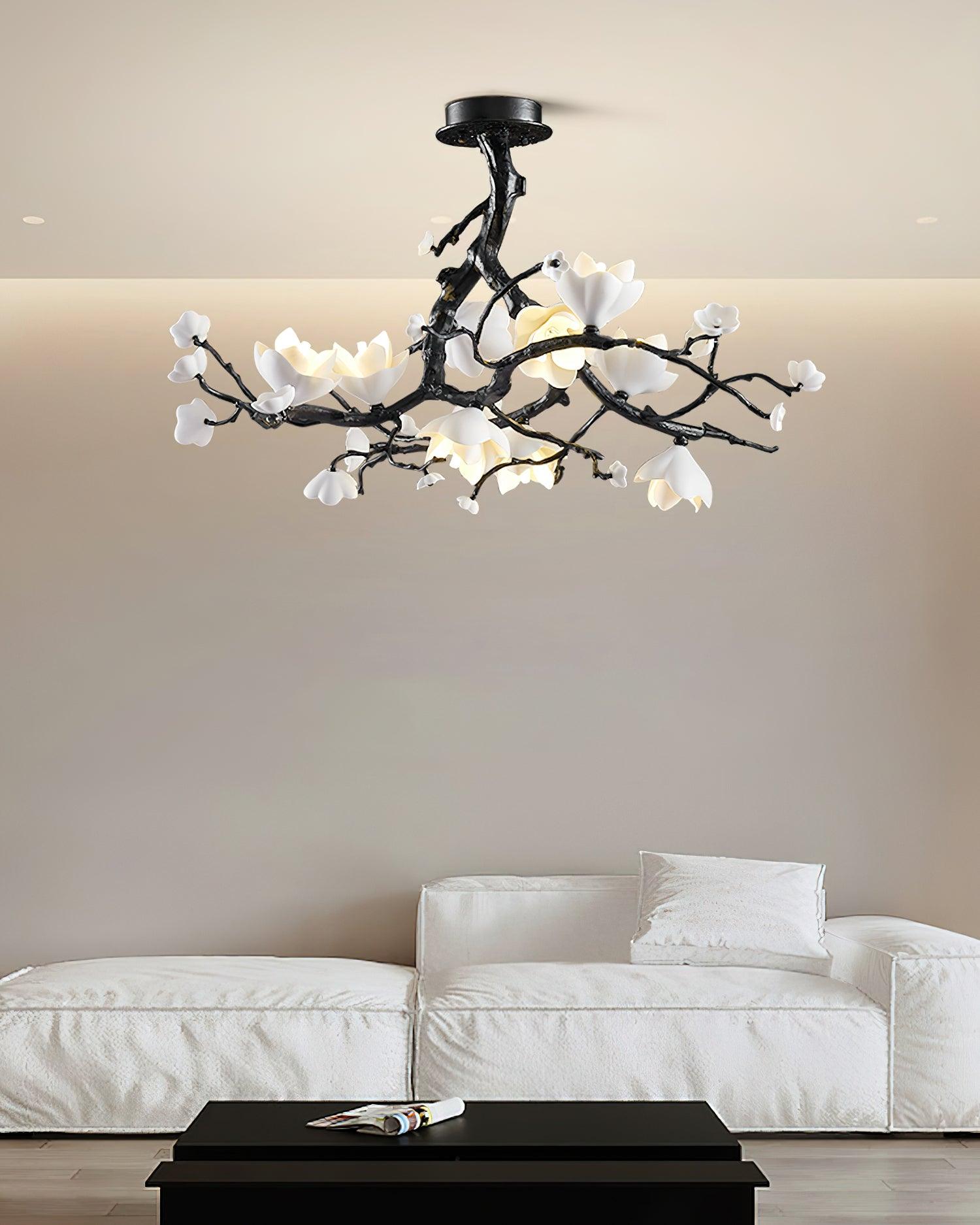 Aura Flora Black Copper Tree Chandelier