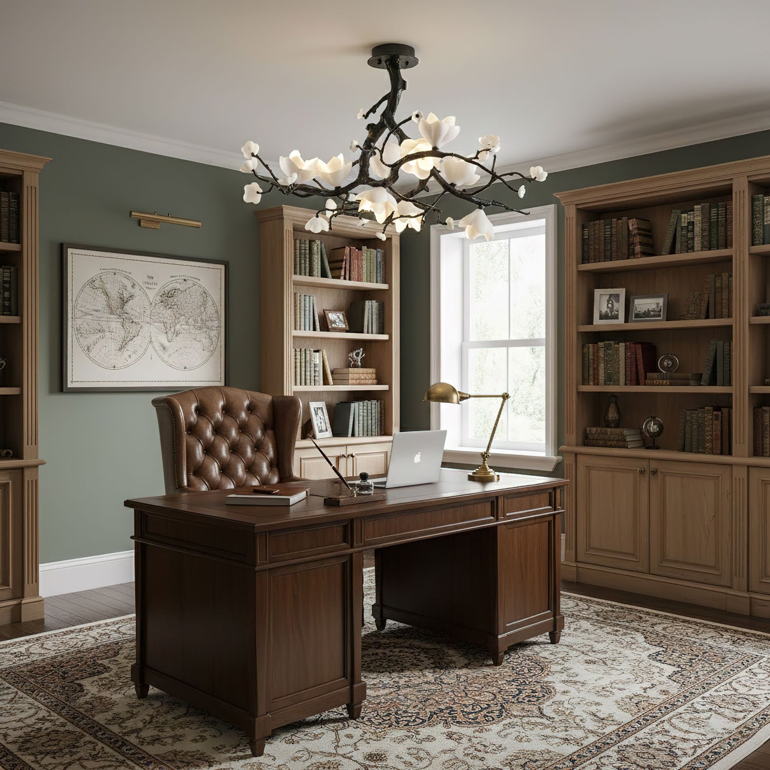 Aura Flora Black Copper Tree Chandelier