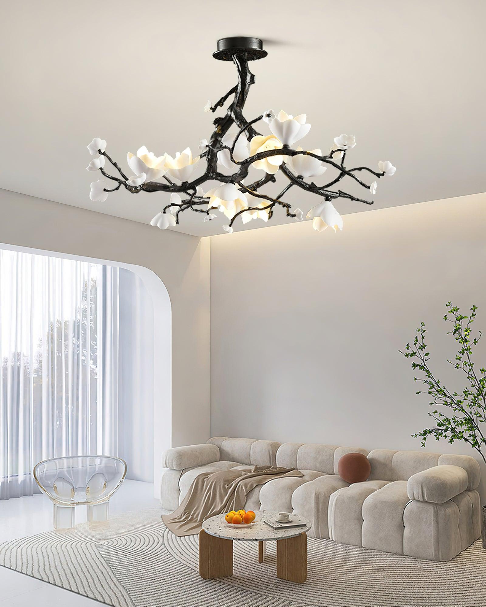 Aura Flora Black Copper Tree Chandelier