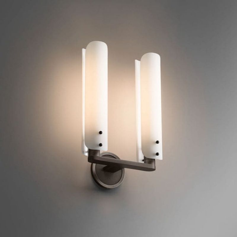 Bonnie Double White Glass Shard Wall Light-Vancei