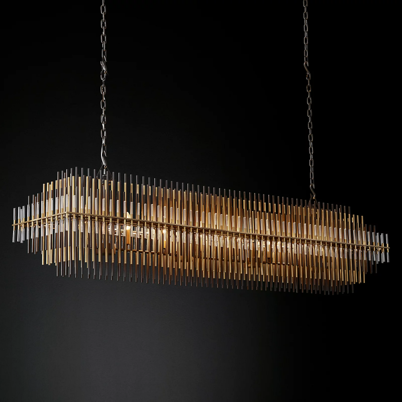 Bossy Rectangular chandelier 54"-Vancei
