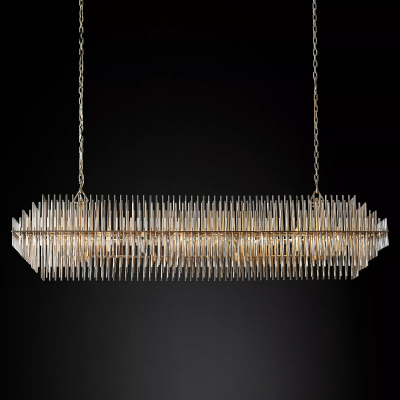 Bossy Rectangular chandelier 54"-Vancei