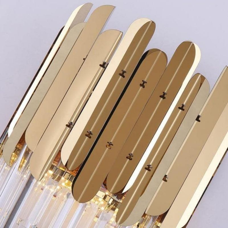 Bourbons Conical Clear Crystal Wall Sconce 16"H-Vancei