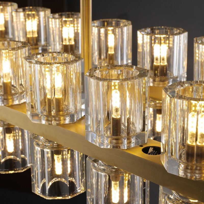 Brach Crystal Rectangular Chandelier 54"-Vancei