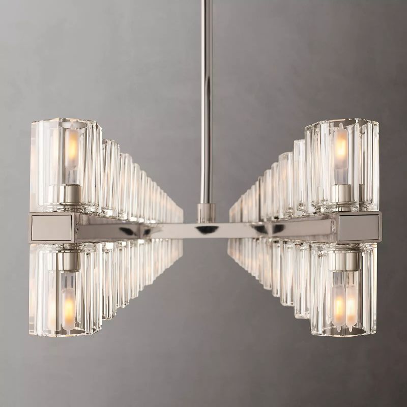 Brach Crystal Rectangular Chandelier 72"-Vancei