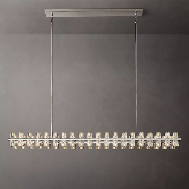 Brach Crystal Rectangular Chandelier 72"-Vancei