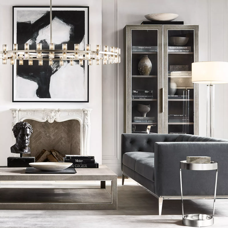 Brach Crystal Shades Round Chandelier 60"