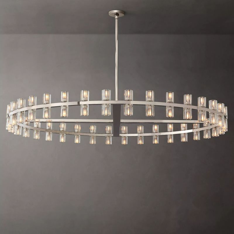 Brach Crystal Shades Round Chandelier 60"