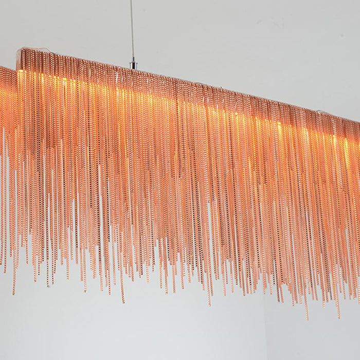 Bunny Aluminum Chain Tassel Chandelier-Vancei