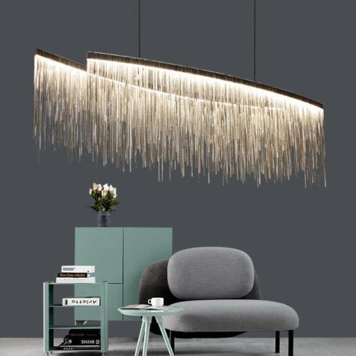 Bunny Aluminum Chain Tassel Chandelier-Vancei