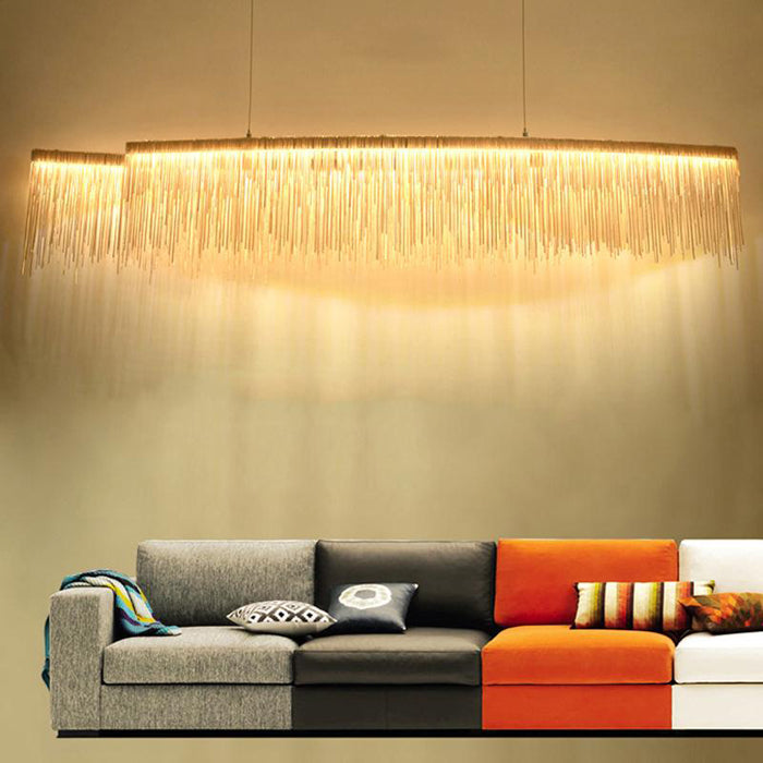 Bunny Aluminum Chain Tassel Chandelier-Vancei