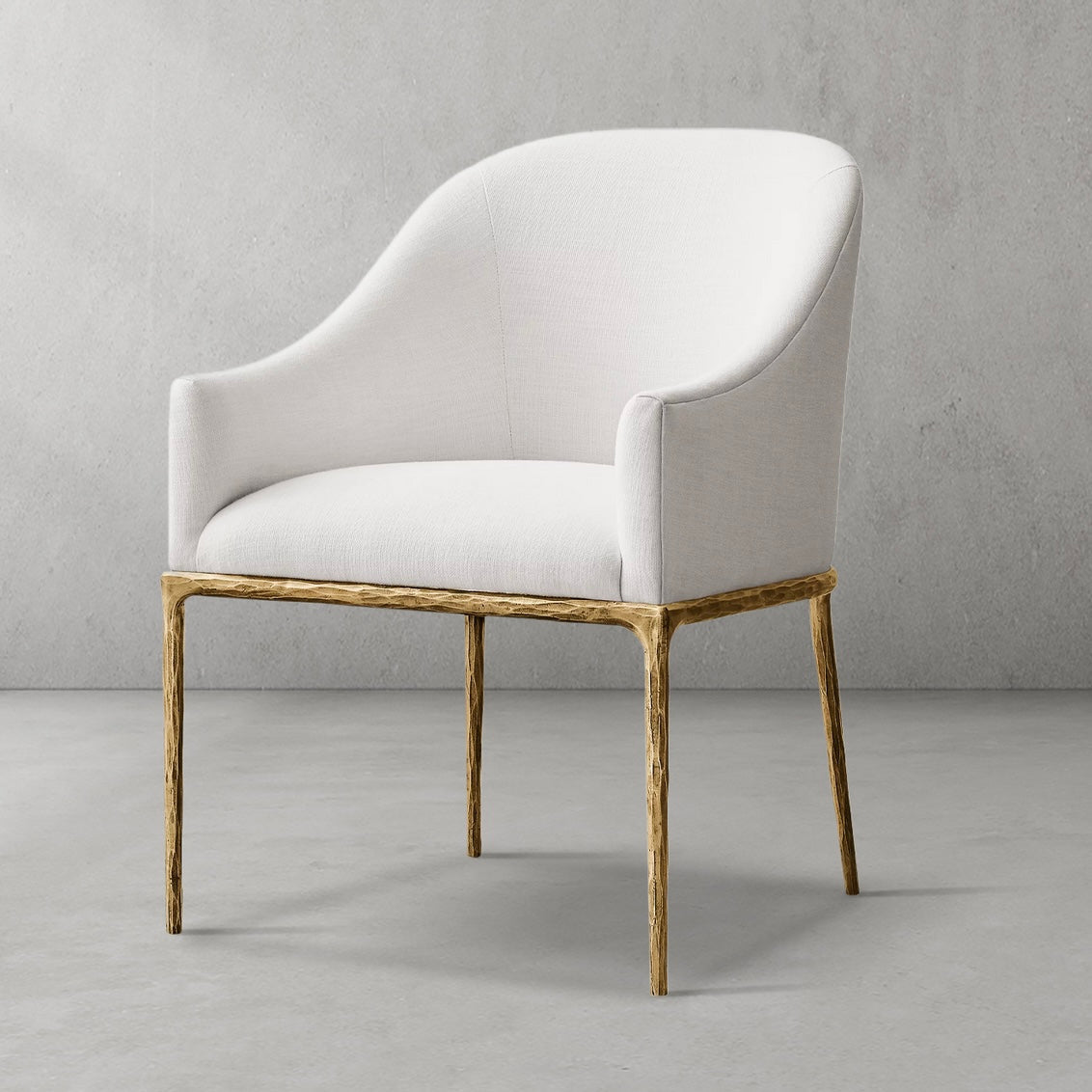 Thaddeus Slope Fabric Dining Armchair-Vancei