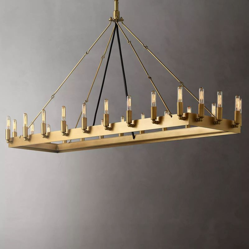 Camino Vintage Filament Rectangular Chandelier 52“-Vancei