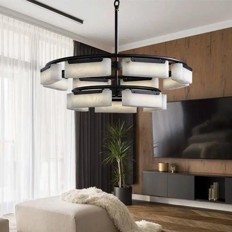 Glacera Spain Alabaster Modern Chandelier Lighting Indoor