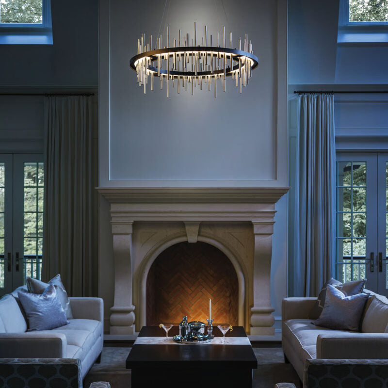 Cityscape Round LED Pendant Chandelier-Vancei