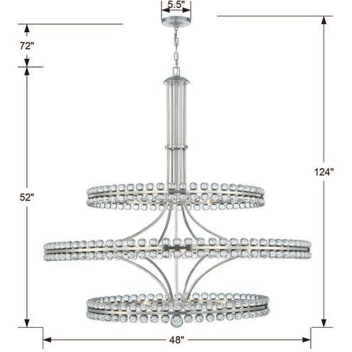 Caven 24 Light 3-Tier Chandelier 48''-Vancei