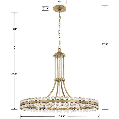 Caven 12 Light Chandelier 29‘’-Vancei