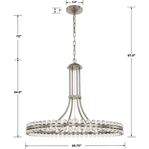 Caven 12 Light Chandelier 29‘’-Vancei