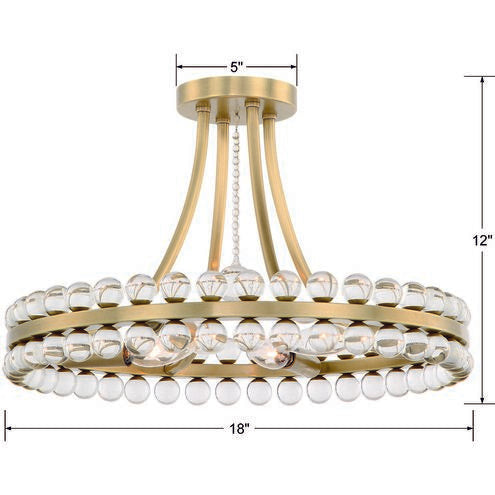Caven 4 Light Semi Flush Ceiling Light 18''-Vancei