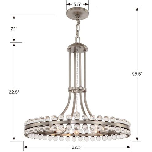 Caven 8 Light Chandelier 22''-Vancei