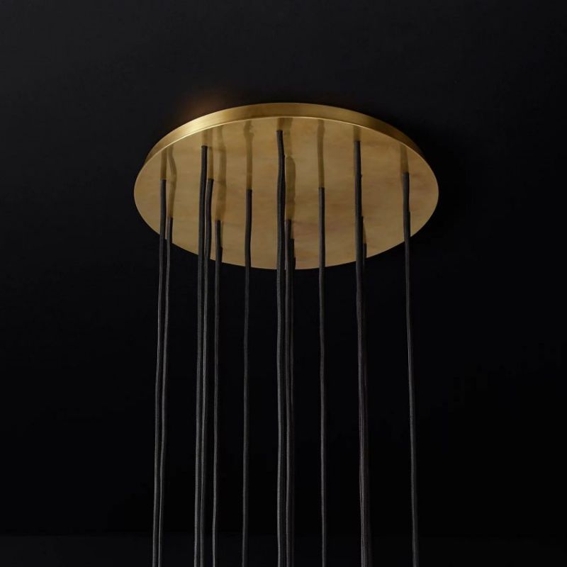 Balle Clear Crystal Round Cluster Chandelier 19"-Vancei