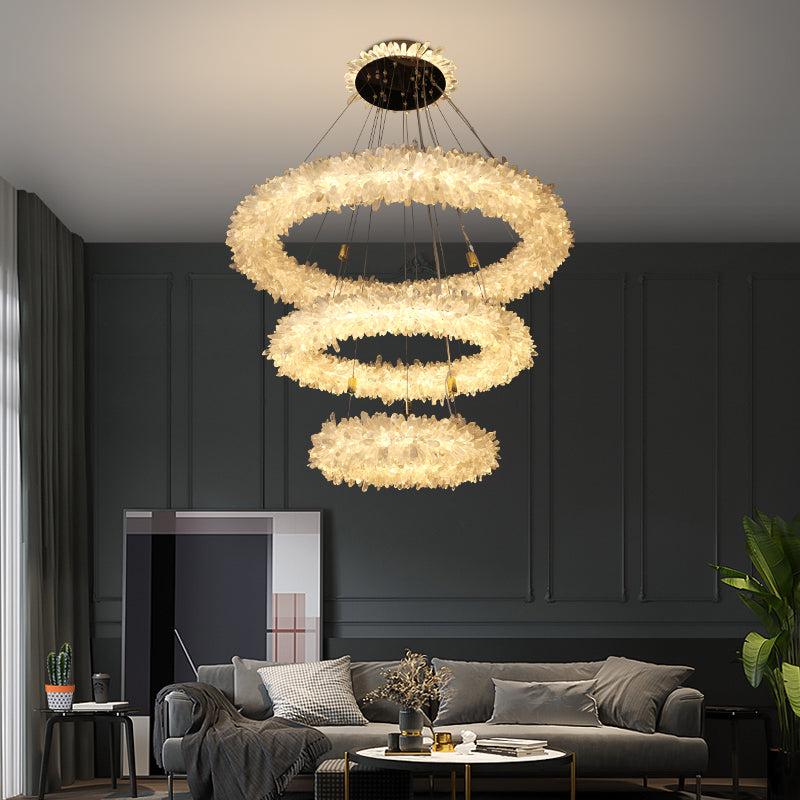 Primary Crystal Cluster Halo Modern Chandelier-Vancei