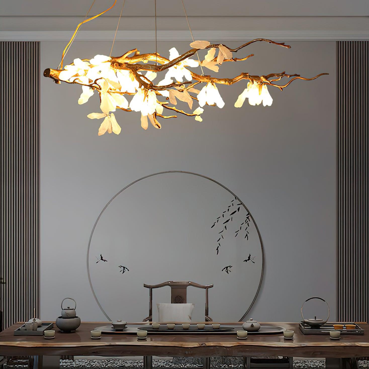 Aura Flora Natural Stone Chandelier