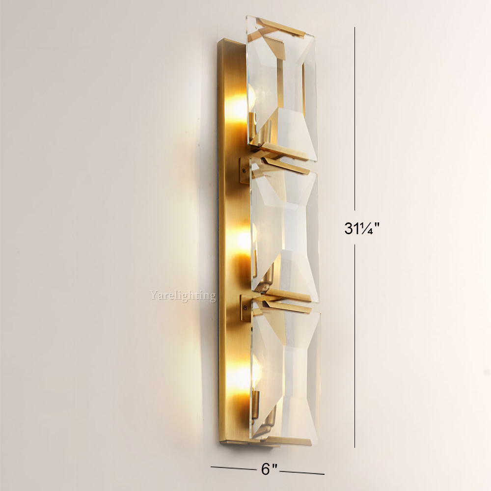 Hewson Multicurve Crystal Triple Wall Sconce-Vancei