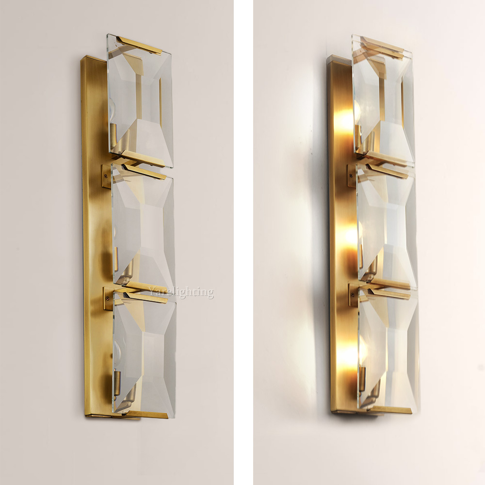 Hewson Multicurve Crystal Triple Wall Sconce-Vancei