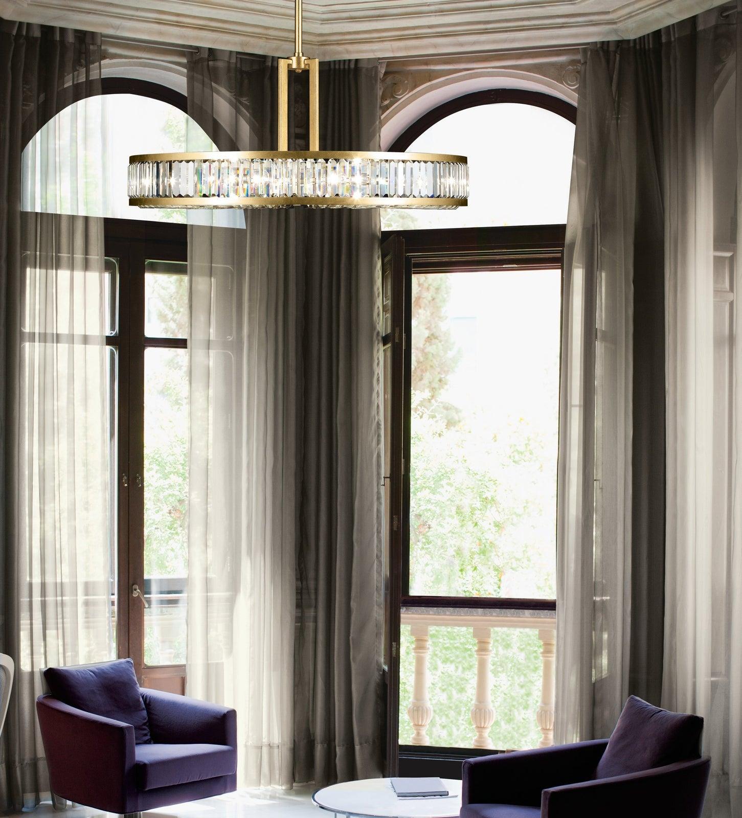 Riley Art Crystal Enchantment 29" Round Pendant