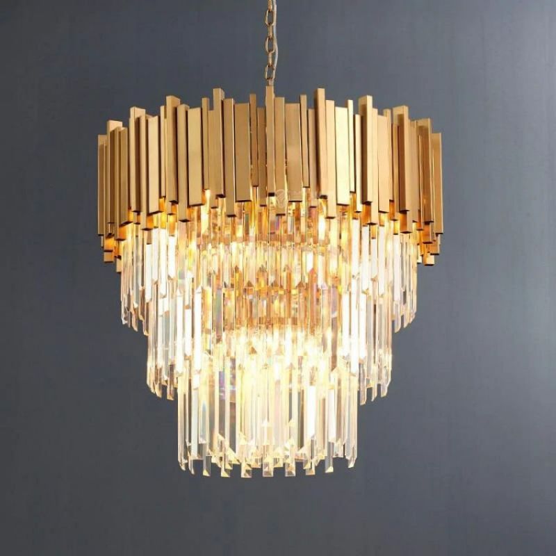 Bourbons Henri Crystal Round Chandelier