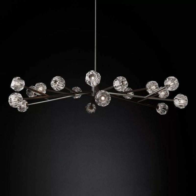 Balle Clear Crystal Round Chandelier 72"-Vancei