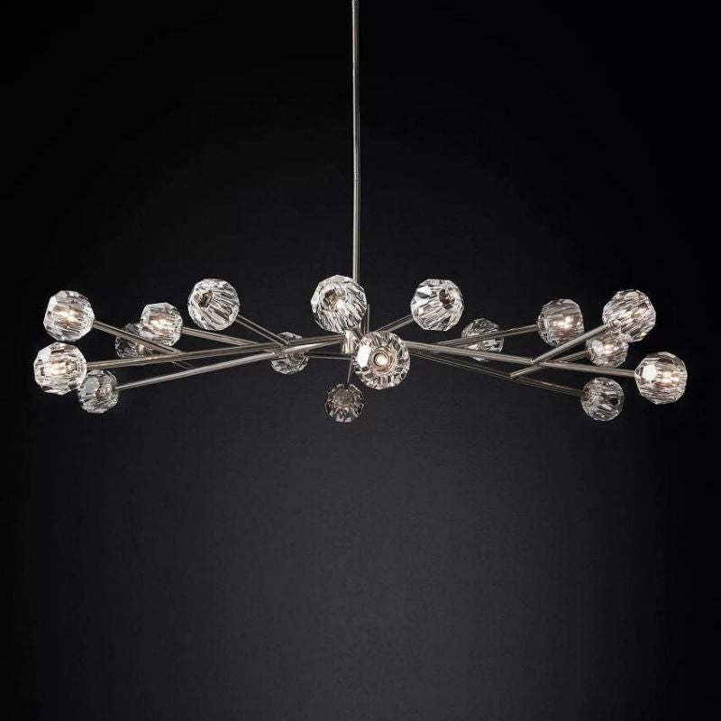 Balle Clear Crystal Round Chandelier 72"-Vancei