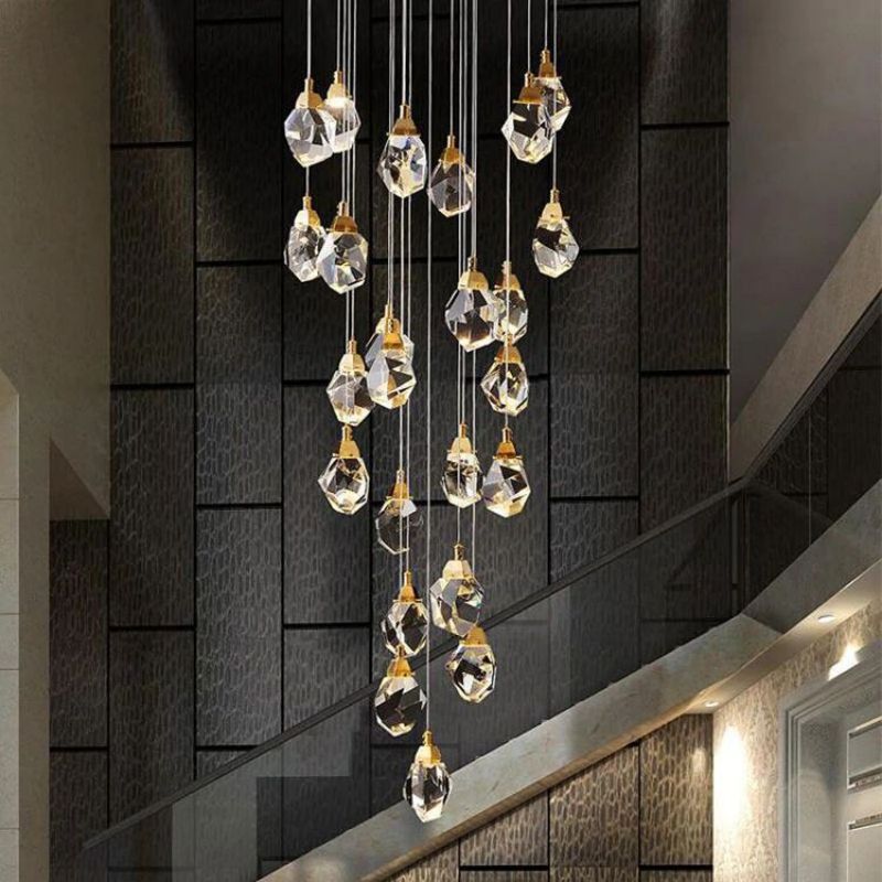 Nicole Crystal Staircase Chandelier-Vancei