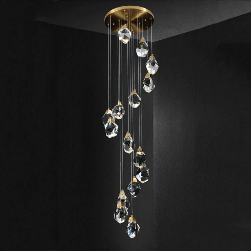 Nicole Crystal Staircase Chandelier-Vancei