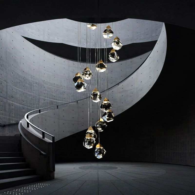 Nicole Crystal Staircase Chandelier-Vancei