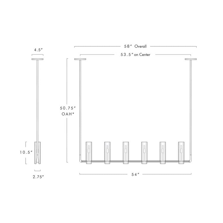 Cono Linear Chandelier for Dining Room-Vancei
