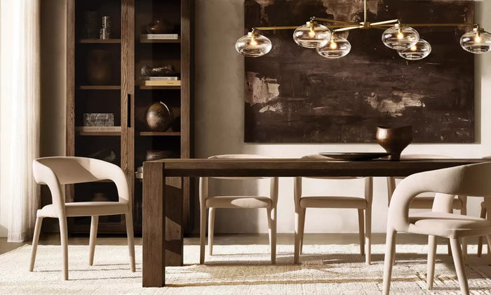 Cabrette Clear Glass Mobile Linear Chandelier 60'' 72''-Vancei