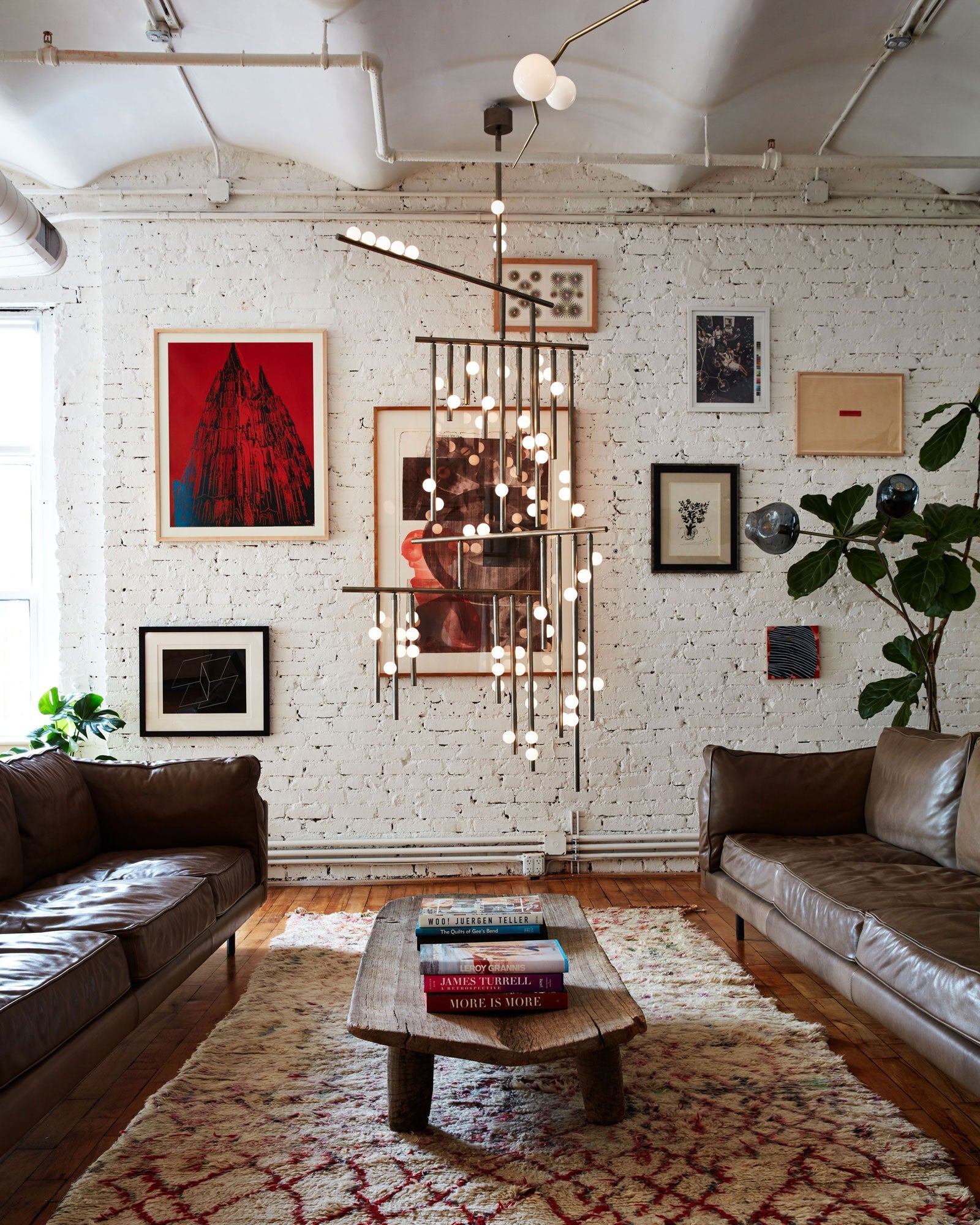 Brass Glass Drop Chandelier-Vancei