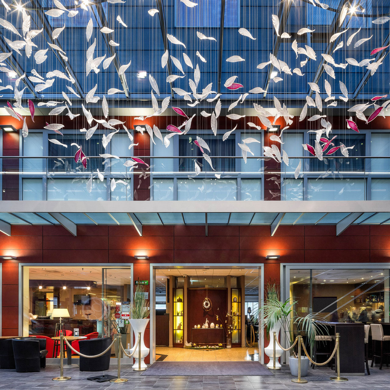 Flying Glass Feather Chandelier-Vancei